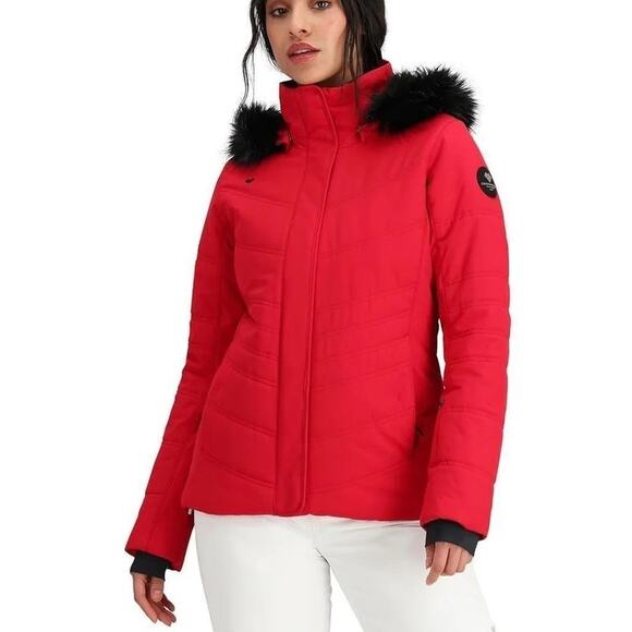 Obermeyer Tuscany II Womens Insulated Ski Jacket Coat Size 6 Red Thermal Winter